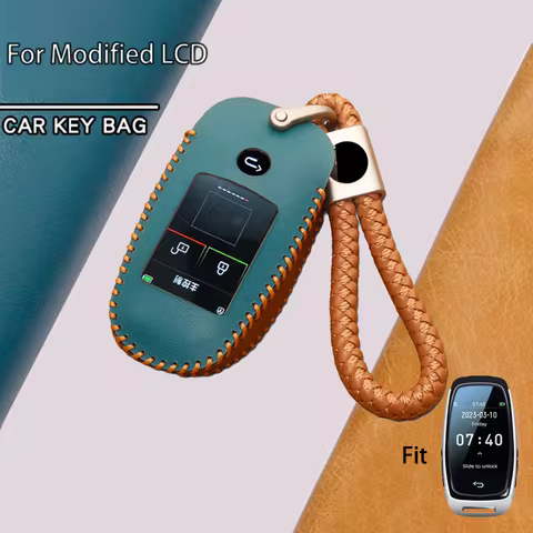 Leather Modified Car Key Case Smart LCD CF920 for BMW Audi Benz Lexus Hyundai Nissan Renault Toyota 