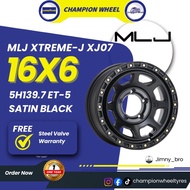 🇯🇵*MLJ* XTREME-J XJ07 16X6 5H139.7 ET-5 SATIN BLACK