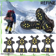 REFINEMENT Ice Claw, 10 Teeth Anti-Slip Ice Gripper Spike,  Spike Universal Shoes Crampons For Shoes