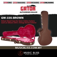 Gator GW-335-BROWN Deluxe Wood Case - Semi-hollowbody Electric Guitar (GW335BROWN)