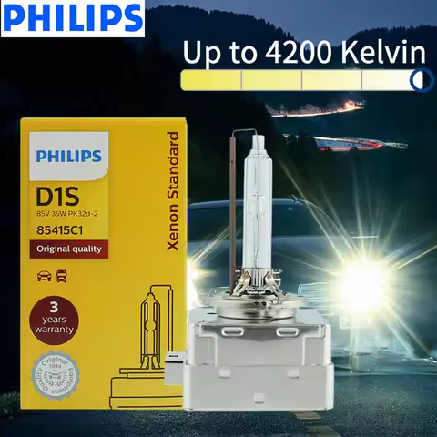 Philips D1S Xenon HID Standard Car Original Head Light 35W 4200K White Genuine Bulb Replacement Upgr