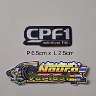CPF1 window film sticker, embossed emblem window film