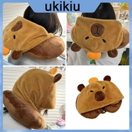 UKIi Neck Pillow New Anime Figure Hooded UShaped Pillow Soft Capibala Water Porpoise Hat Anime Trave
