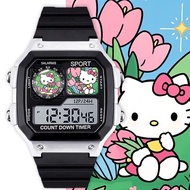 Hello Kitty HelloKitty Sanrio Merchandise Student Electronic Watch with Alarm Clock Can Time With Lu