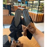 Beautiful bow loafers, velvet material, soft, light, 1cm high sole, elastic silk bow. Beautiful on f