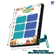 RHA GALLERY Wooden Whiteboard School Lesson Schedule Flower Planner Schedule Board Aesthetic