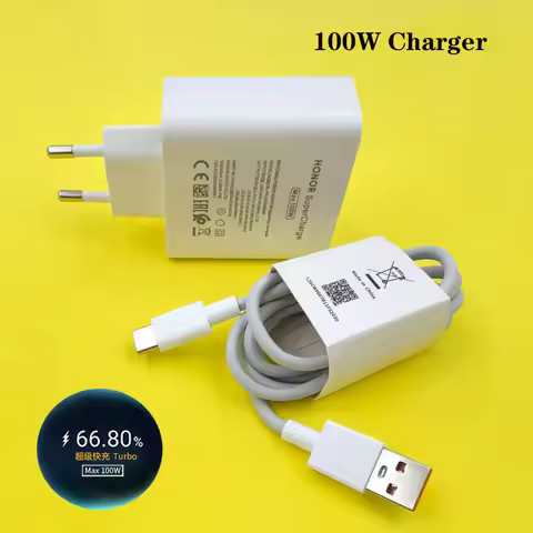 Honor Magic 8 7 6 Pro 100W SuperCharge EU USB Fast Charger Power Adapter For Honor 500 400 300 200 P
