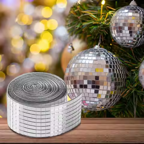 120x4cm Mini Glass Square Mirror Mosaic Wall Stickers Tiles Stickers DIY Party Disco Bathroom Interi