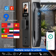 3D Face Palmprint Lock work with Tuya Biometric Fingerprint Video Intercom 6068 Mortise 9 Languages 
