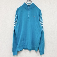 古著PUMA運動外套/棉質針織衫，淺藍色，M碼