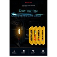 Safety Warning Sticker Open Reflective Warning Sticker Car Safety Driving Door Warning Sticker Rearview Mirror Warning Sticker Bumper Rear Bumper Wheel Brow Reflective Sticker