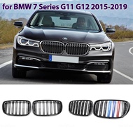 For BMW 7 Series G11 G12 2015-2019 Replacement M Color/Gloss Black Car Gloss Black Kidney Grill Dual