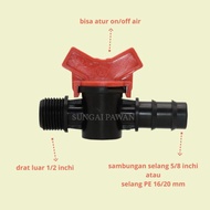 Connector connection, valve connector, on-off faucet, outer thread, 1/ 2 inches to 5/ 8 inches water