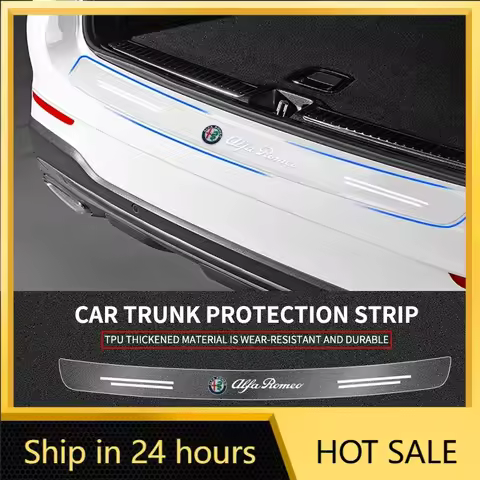 Car Sticker Alfa Romeo Transparent Car Trunk Badge Protective Sticker For Alfa Romeo Giulia Stelvio 
