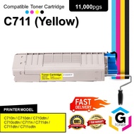 Compatible Oki C711 Yellow Toner Cartridge for C710n / C710dn / C710dtn / C710cdtn / C711n / C711dn 
