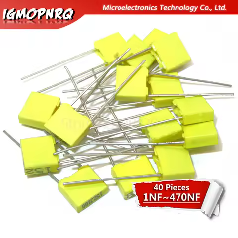 40PCS Correction capacitor 1NF ~ 470NF 100V 5mm Polypropylene Safety Plastic Film Capacitor New orig