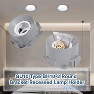 CRAFTML GU10 Recessed Light Fixture, ABS Material Embedded Lamp Holder, Model BH10-2 Round Shape Emb