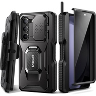 TONGATE for Z Fold 5 Case with Ring Stand, Built-in S Pen Holder & Glass Screen Protector Shockproof