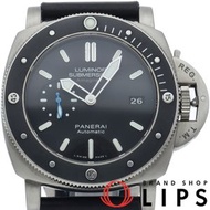 二手沛納海 Luminor Submersible 1950 防磁 3 日動力儲存自動腕錶 PAM01389。包含原廠錶盒、保固卡和鈦金屬/皮錶帶。黑色。拋光處理。成色極佳。
