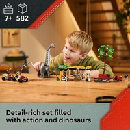 LEGO JURASSIC WORLD 76973 RAPTOR & TITANOSAURUS TRACKING MISSION (582 PIECES) BLOCK TOY (7 ORIGINAL