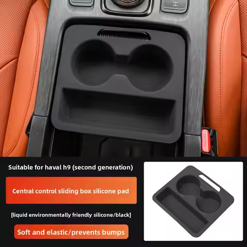 Car Central Control Push-pull Box Silicone Pad Fit for Haval H9 2024-2025 Modified Car Armrest Box P