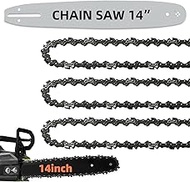 14 Inch Chainsaw Guide Bar and Chain 52 Drive Links, 3/8" LP Pitch, 050" Gauge, 14-Inch Replacement