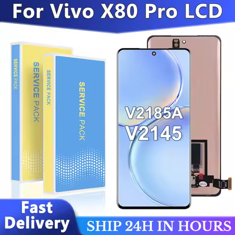 6.78 AMOLED For Vivo X80 Pro V2185A V2145 LCD Display Touch Screen Digitizer Assembly Replacement Fo