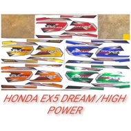 EX5 DREAM VIETNAM CUSTOM CHROME BODY STICKER STRIPE STRIKE