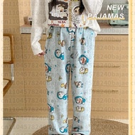 52TOYS | Doraemon Cartoon Sleep Pants Women Men Soft Elastic Waist Homewear Womens Pants Loungewear
