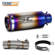 สำหรับคาวาซากิ NINJA400 Z400 Z500 Ninja500 2017-2024ระบบท่อไอเสียรถจักรยานยนต์ท่อเชื่อมกลางเครื่องอุ