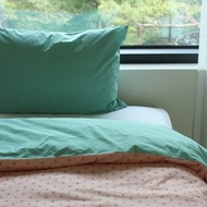 粉色純棉寢具，被套組，結婚禮物，涼被，韓國製造