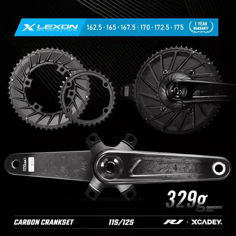 LEXON Full Carbon Crankset Single-Side Bolt 2026 R1/R1S 29mm Axle Dual-Channel Tech 162.5-175mm for