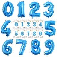 BLUE - Number 0-9 Balloon Foil Balloon Party Decoration 16inch 32inch 40 inch