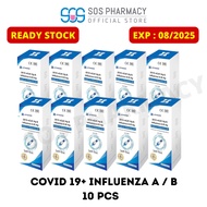 [READY STOCK] LONGSEE TEST KIT 3in1 Covid 19 &amp; Influenza A&amp;B Test Kit 10'S (Exp:8/2025)