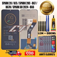 LAYAR TECNO SPARK 20C-BG7/BG7N/SPARK GO 2024- BG6 TOUCHSCREEN LCD ORIGINAL ORIGINAL ALL BRAND FULLSE