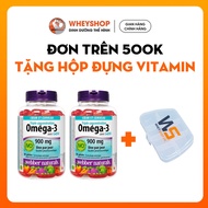 Fish oil supplement pills - Combo of 2 jars - Omega 3 Triple Strength With C0Q10 (80 pills) - WHEYSH