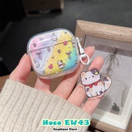 【Future star】For Hoco EW43 Case DIY Cute Cat Soft Silicone Earphone Case Casing Cover