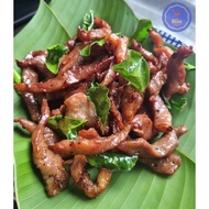 หมูแดดเดียว ทอดพร้อมทาน