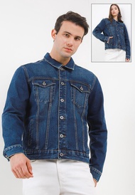 Jacket jeans Pria Tripl3 Jeans Jaket Denim Reguler Slim