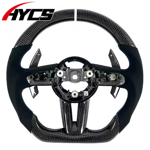 Sporty Suede Carbon Fiber Steering Wheel for Mazda 3 Axela 6 CX30 CX50 MX30 CX3 CX4 CX5 GT Without a