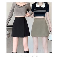 Short Skirt A-Line High Waist Half Hundred Sets Work With Lining