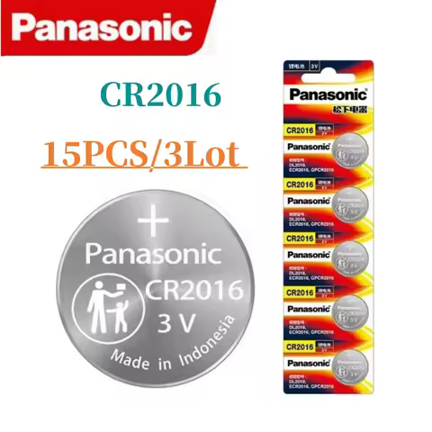 Original Panasonic CR2032 CR2025 CR2016 LR44 LR41 LR1130 LR43 CR1220 CR1620 CR1616 CR1632 CR2430 CR2