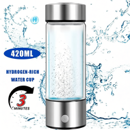 420ml Portable H2O Hydrogen Bottle Titanium Hydrogen Rich Water Cup Machine 3 Min Quick Electrolysis