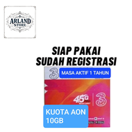 KARTU TRI / KARTU 3 / KUOTA 3GB / 4GB / 10GB AKTIF 1 TAHUN FULL