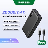 UGREEN Pin sạc dự phòng 20000mAh 22.5W Max Power Bank Di động PD Sạc nhanh hai chiều PowerBank cho i