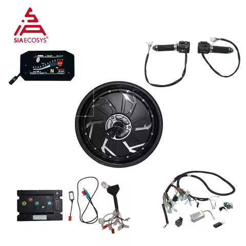 QSMOTOR 12*3.5inch 3000W 260 40H V4 Motor Kit with CJ72450 Controller Z6 Throttle and SCJ5066-1 Spee