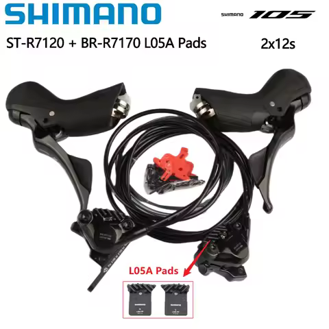 Shimano R7120+R7170 ST 105 R7120 BR R7170 Hydraulic Disc Brake Caliper L05A Pads 2x12Speed Left Righ