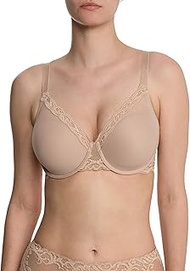 Women Feathers Full Figure Contour Underwire Bra, Cafe, 38H
