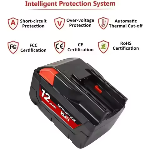 28V 12.0Ah M28 Battery Li-Ion Replacement Battery For Milwaukee 28V M28 48-11-2830 0730-20 Tool batt