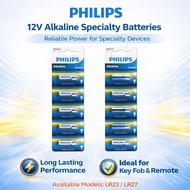 [ PHILIPS ] 12V Alkaline Specialty Battery | LR23/A23/23A & LR27/A27/27A | 5pcs/Pack